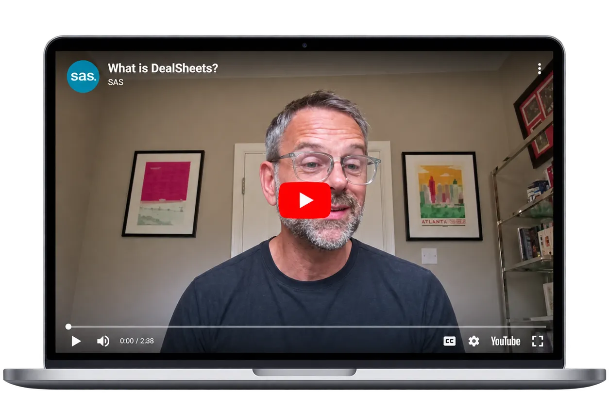 Clcik to watch the DealSheets explained video Dealsheets explained